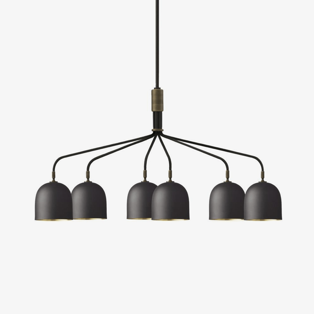 Lustra Kronleuchter Schwarz Messing Industrial-Letslighting