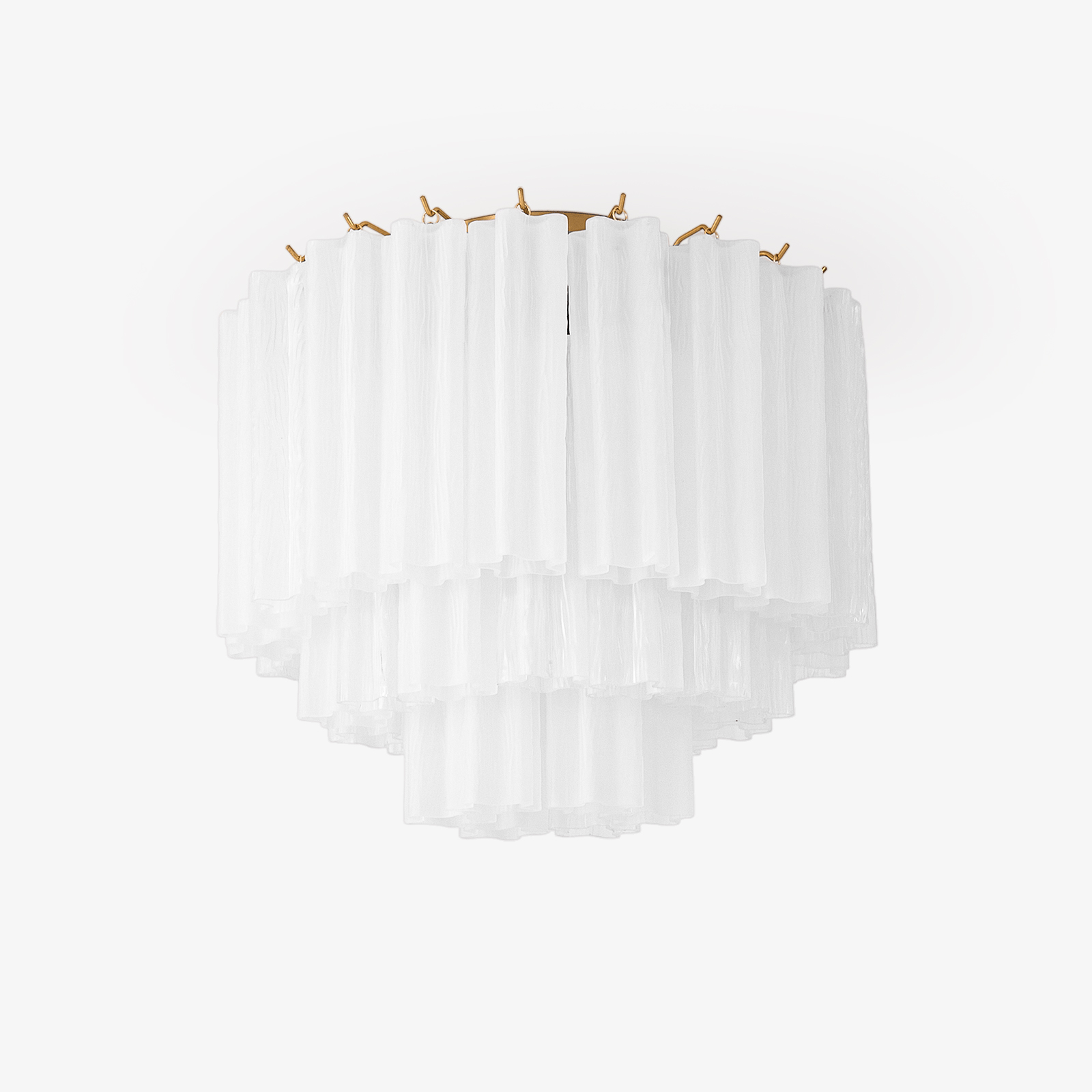 Aurora Ceiling Lamp White Murano Glass Layered Elegant Modern - Neutralighting