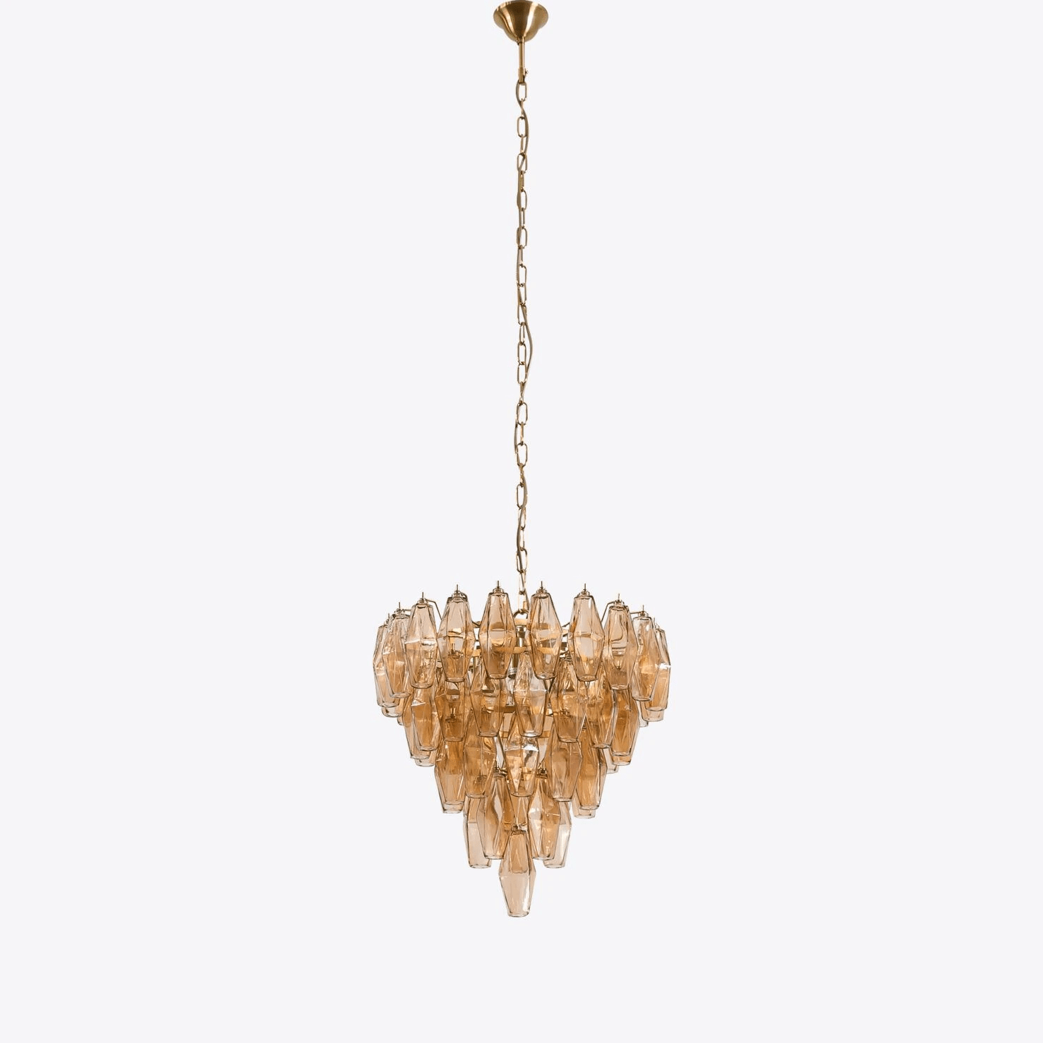 Aurora Chandelier Pink Faceted Glass Layered Vintage - Neutralighting