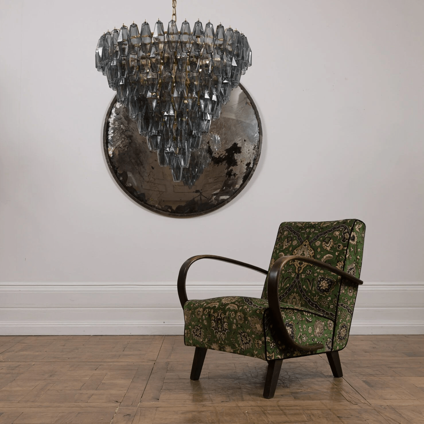 Aurora Chandelier Pink Faceted Glass Layered Vintage - Neutralighting