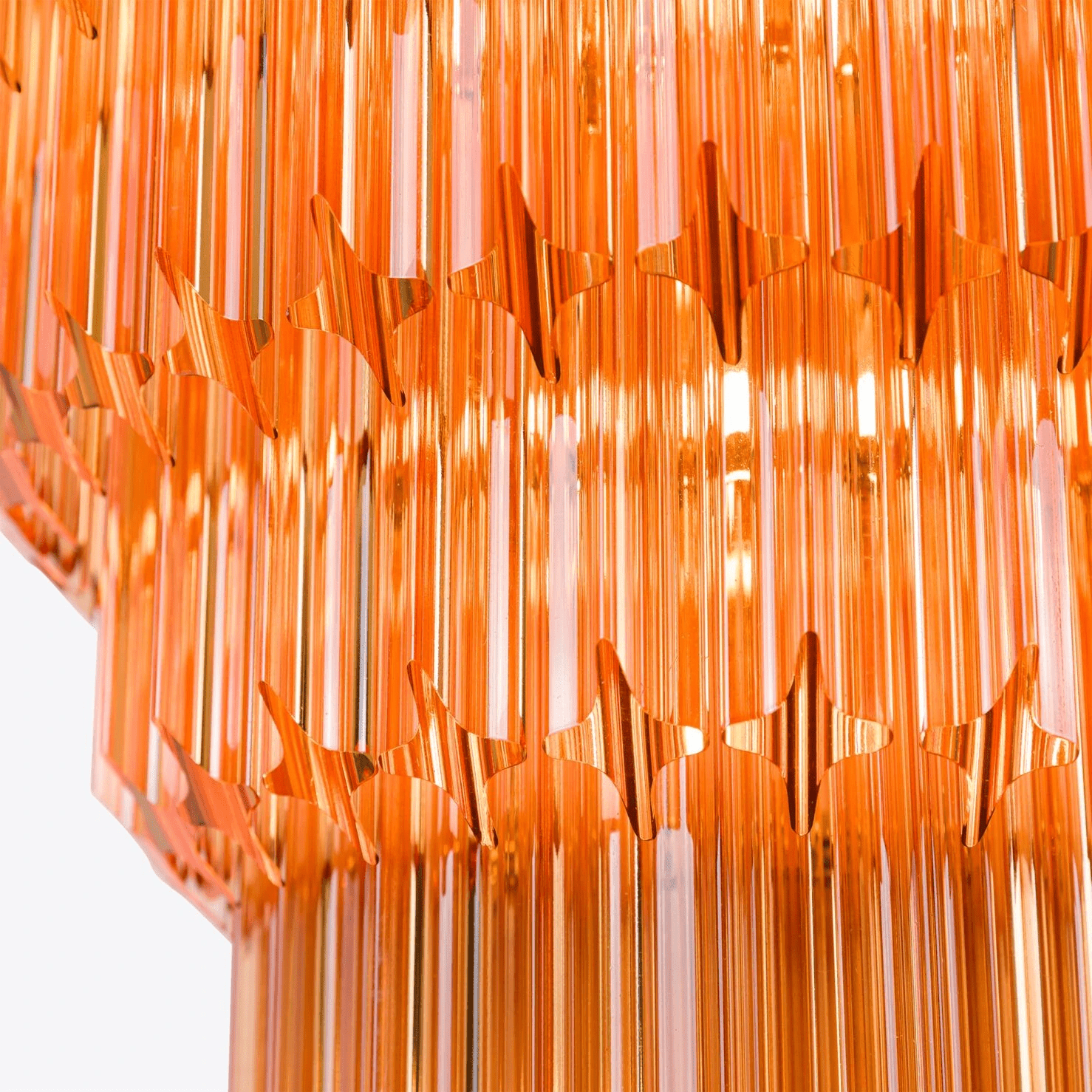 Aurora Chandelier Amber Diamond Glass Layered Retro - Neutralighting