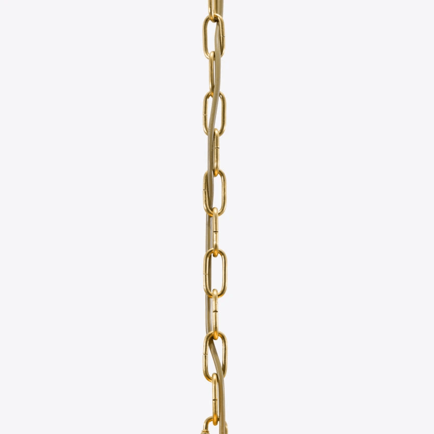 Aurora Chandelier Green Petal Glass Layered Natural - Neutralighting