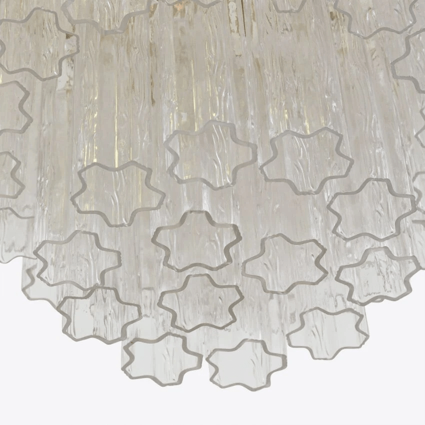 Aurora Chandelier Four Tier Fluted Glass - Neutralighting