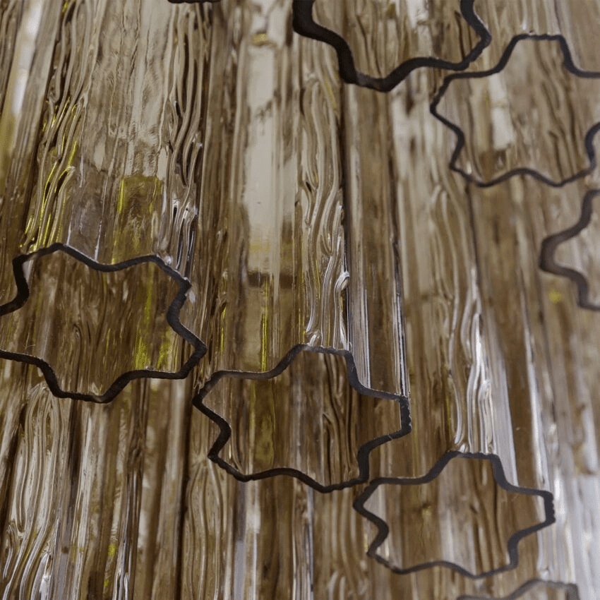 Aurora Chandelier Four Tier Fluted Glass - Neutralighting