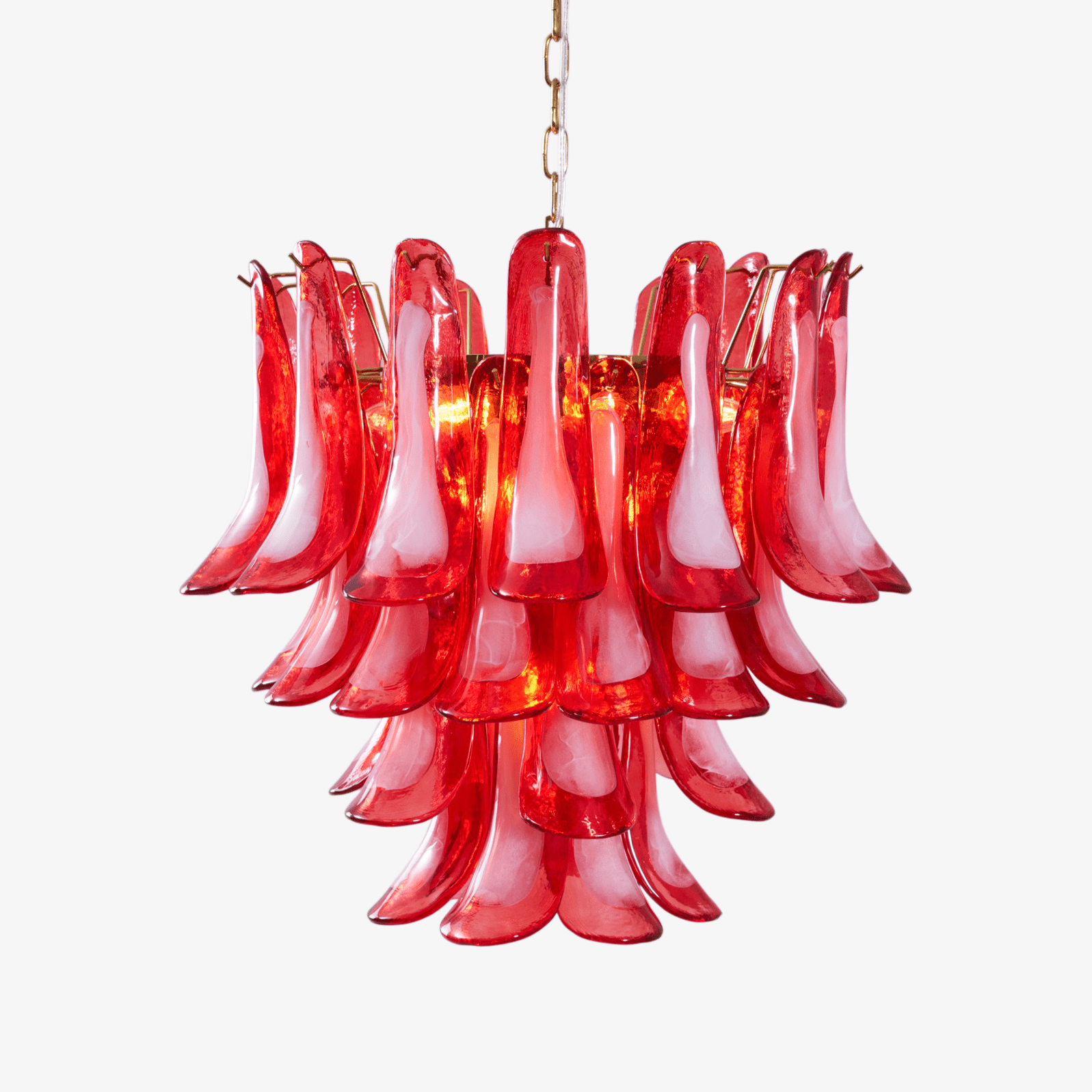 Aurora Chandelier Red Petal Glass Layered Artistic - Neutralighting