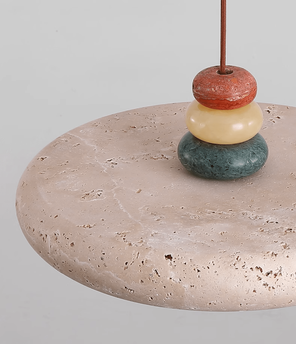 Cuvarora Disc Travertine Pendant Light - Neutralighting