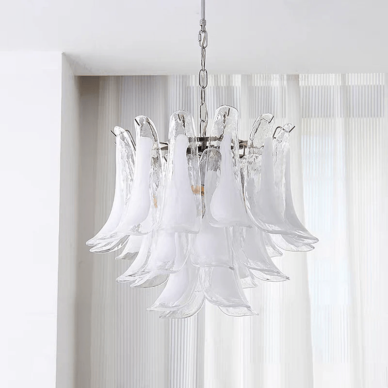 Aurora Chandelier Murano Glass Petals Vintage - Blowlighting