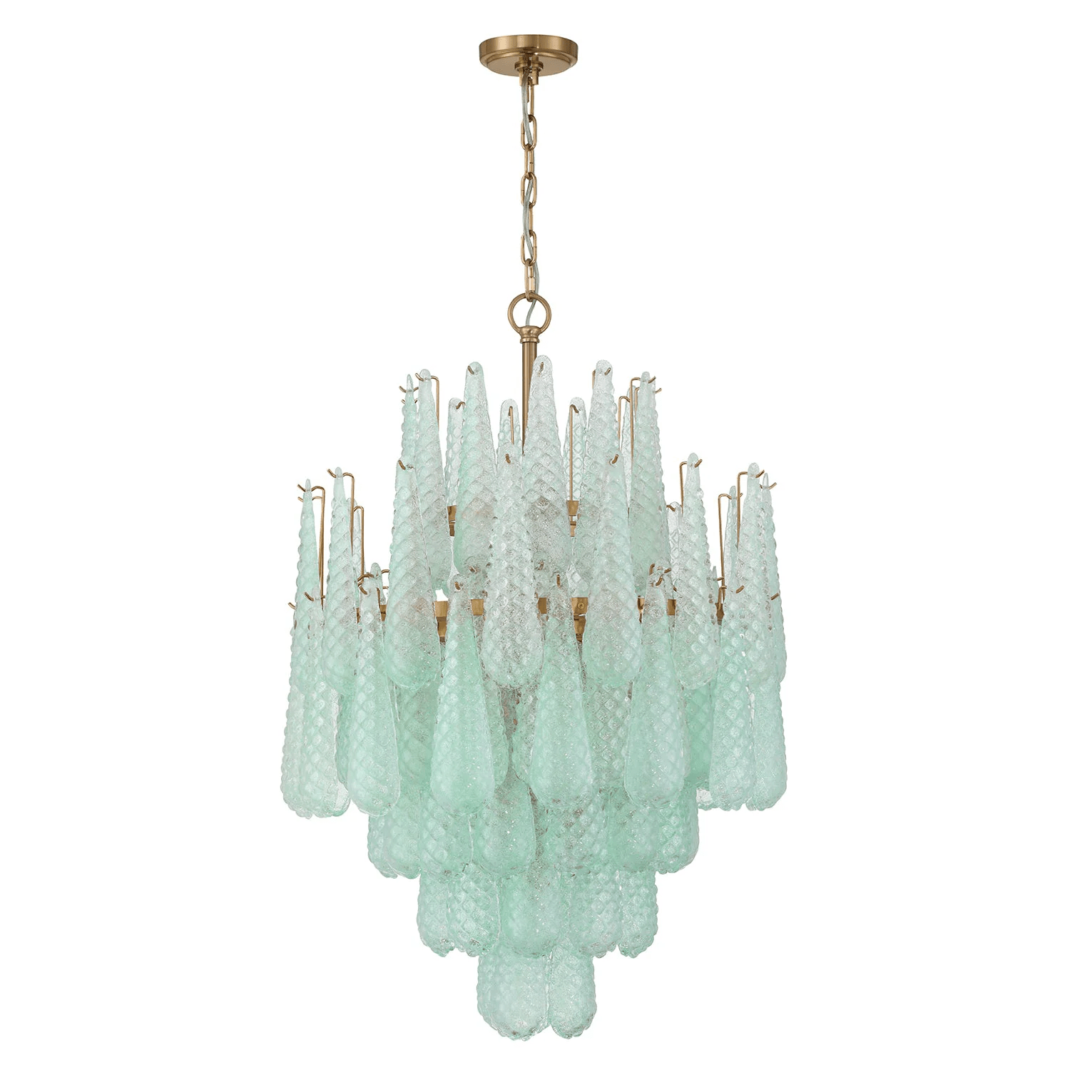 Aurora Chandelier Drop Textured Glass Elegant - Neutralighting