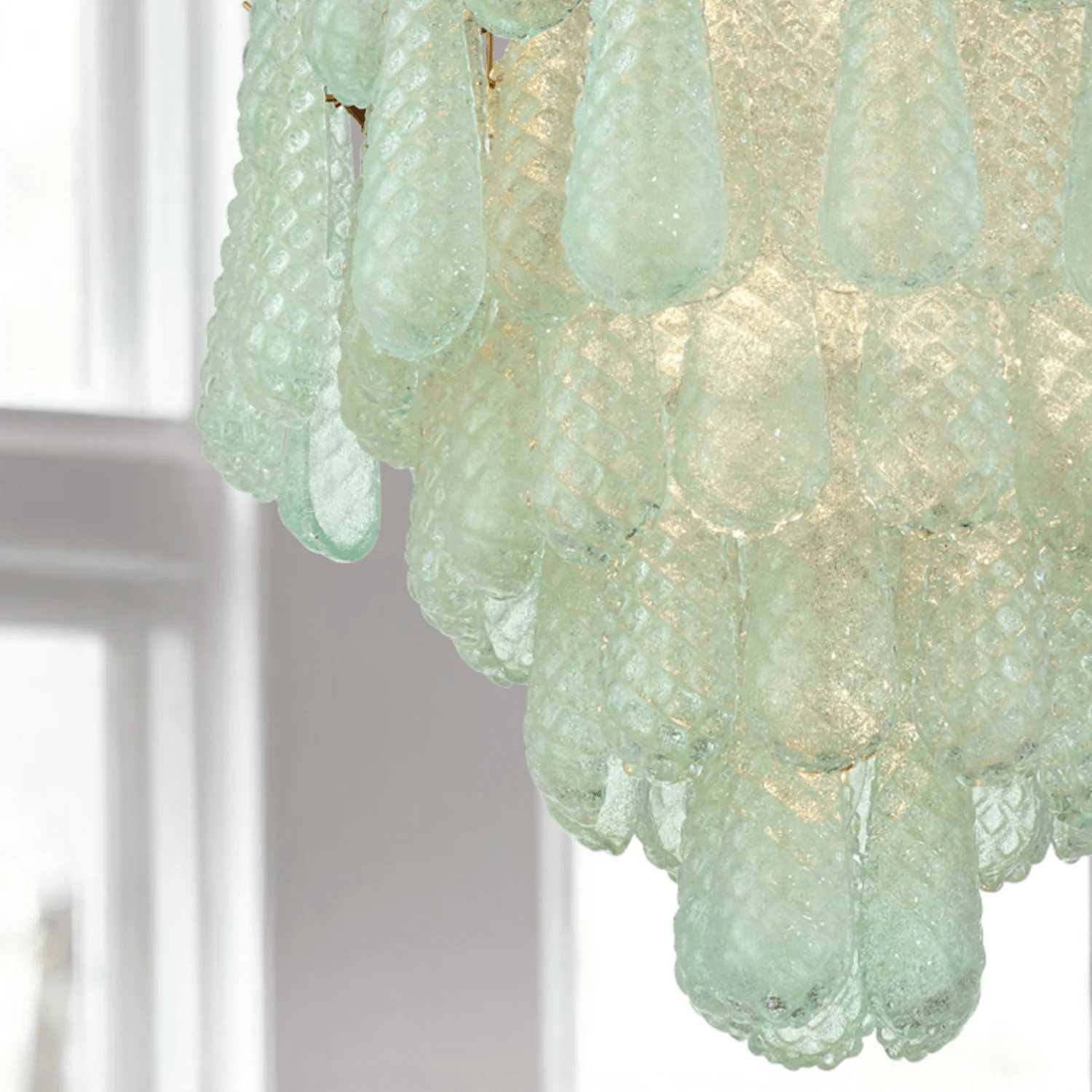 Aurora Chandelier Drop Textured Glass Elegant - Neutralighting