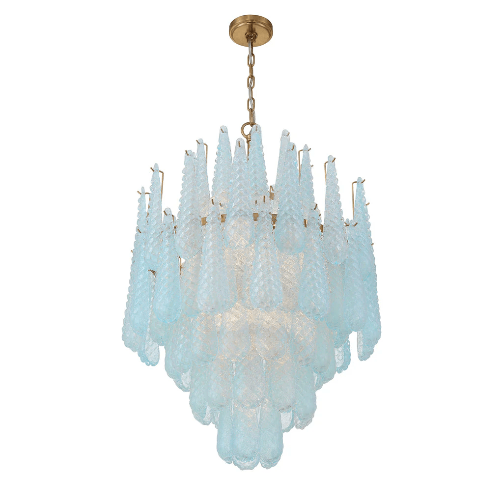 Aurora Chandelier Drop Textured Glass Elegant - Neutralighting