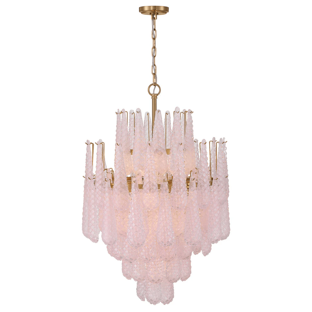 Aurora Chandelier Drop Textured Glass Elegant - Neutralighting