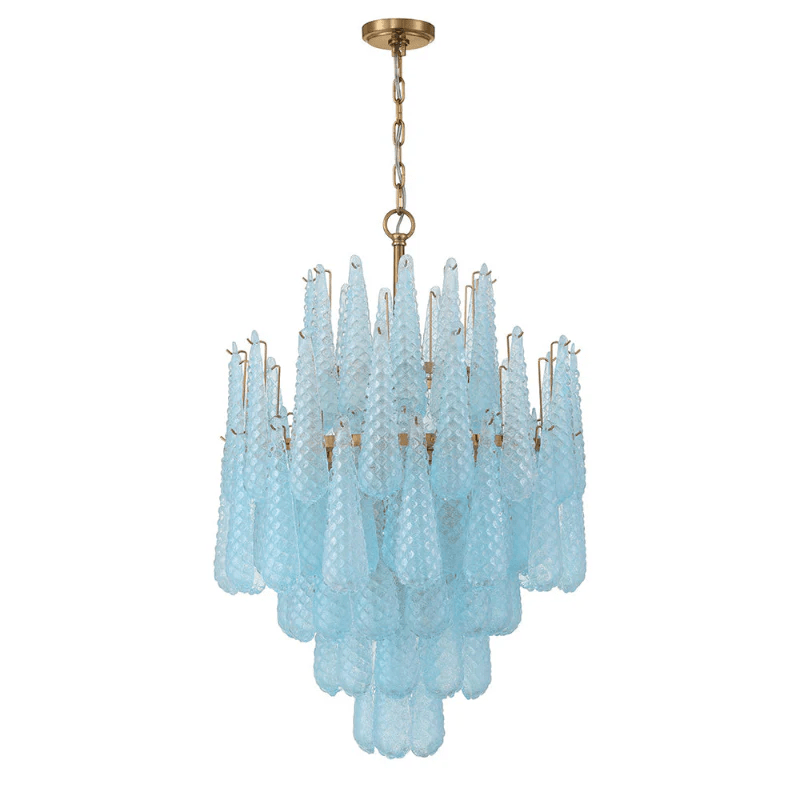 Aurora Chandelier Drop Textured Glass Elegant - Neutralighting