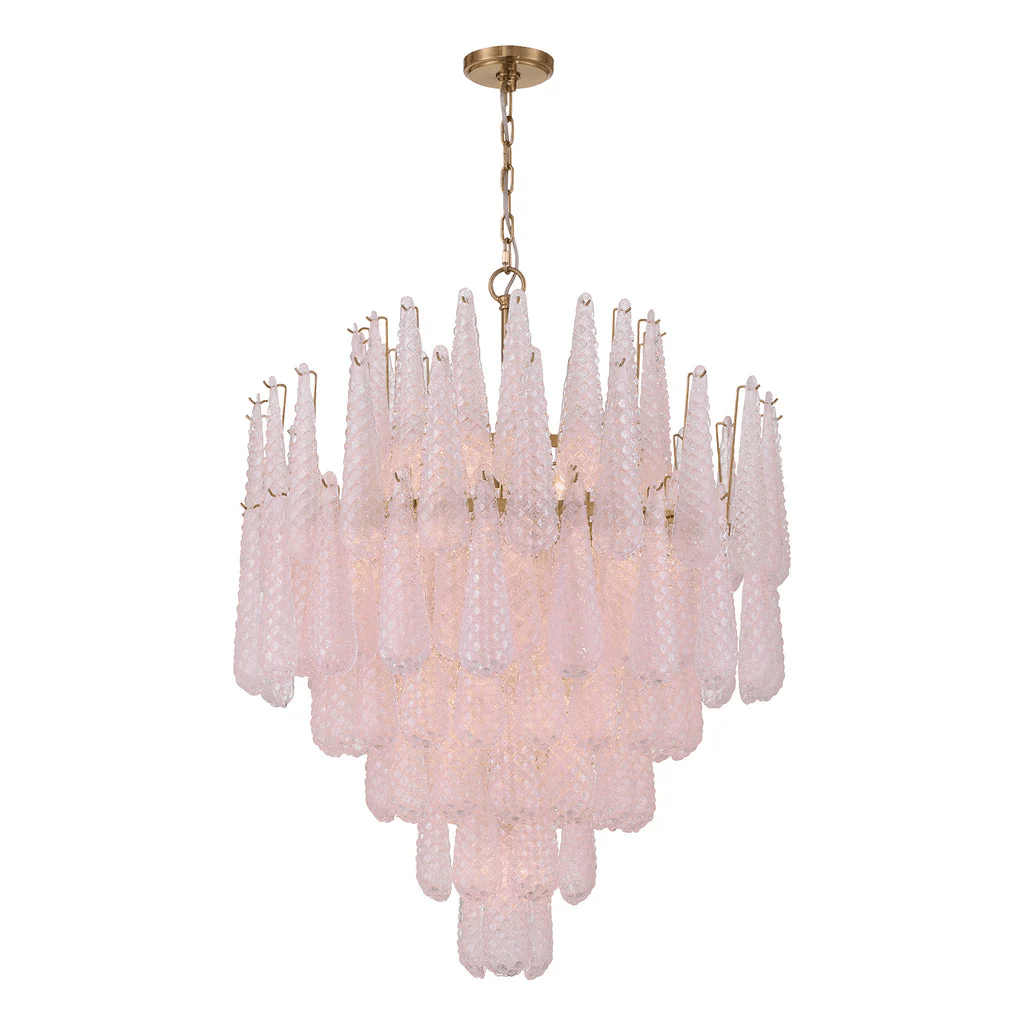 Aurora Chandelier Drop Textured Glass Elegant - Neutralighting