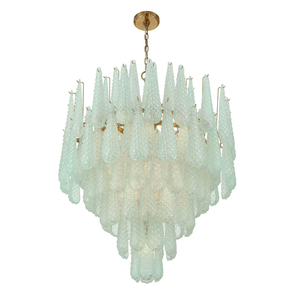 Aurora Chandelier Drop Textured Glass Elegant - Neutralighting