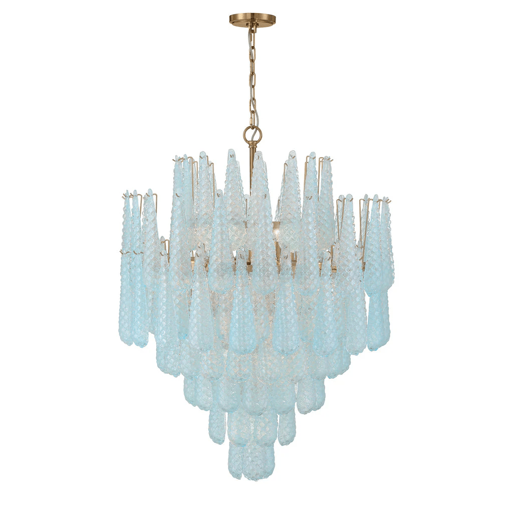 Aurora Chandelier Drop Textured Glass Elegant - Neutralighting