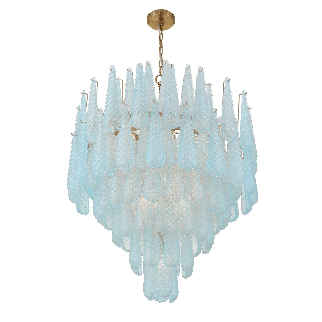 Aurora Chandelier Drop Textured Glass Elegant - Neutralighting