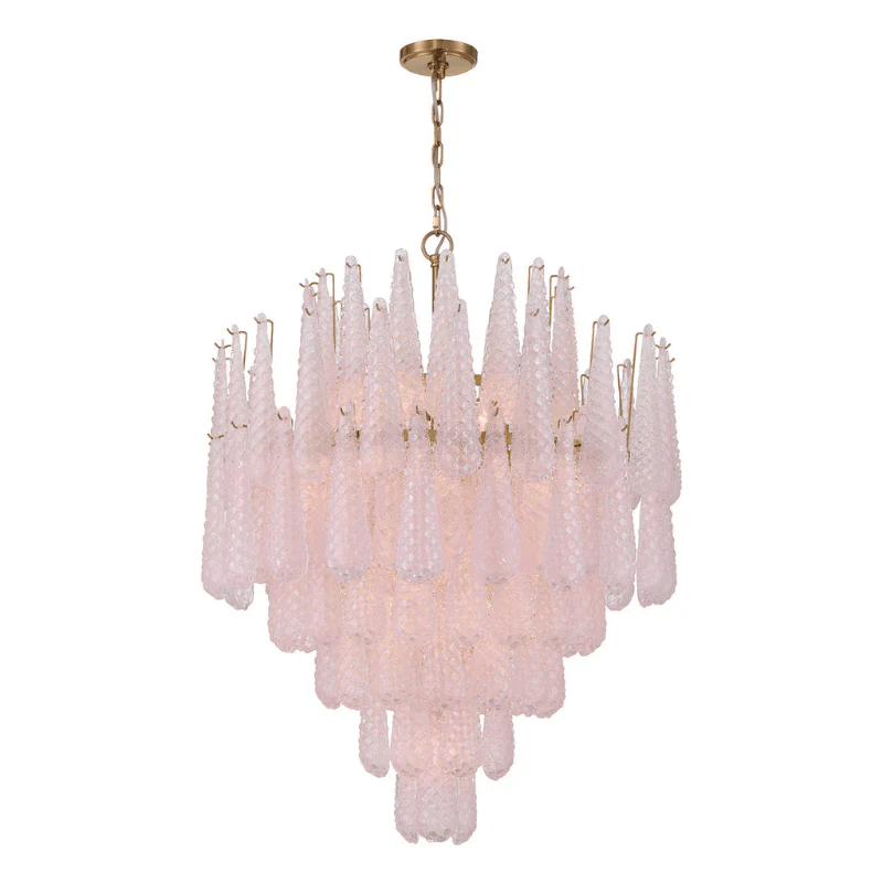 Aurora Chandelier Drop Textured Glass Elegant - Neutralighting