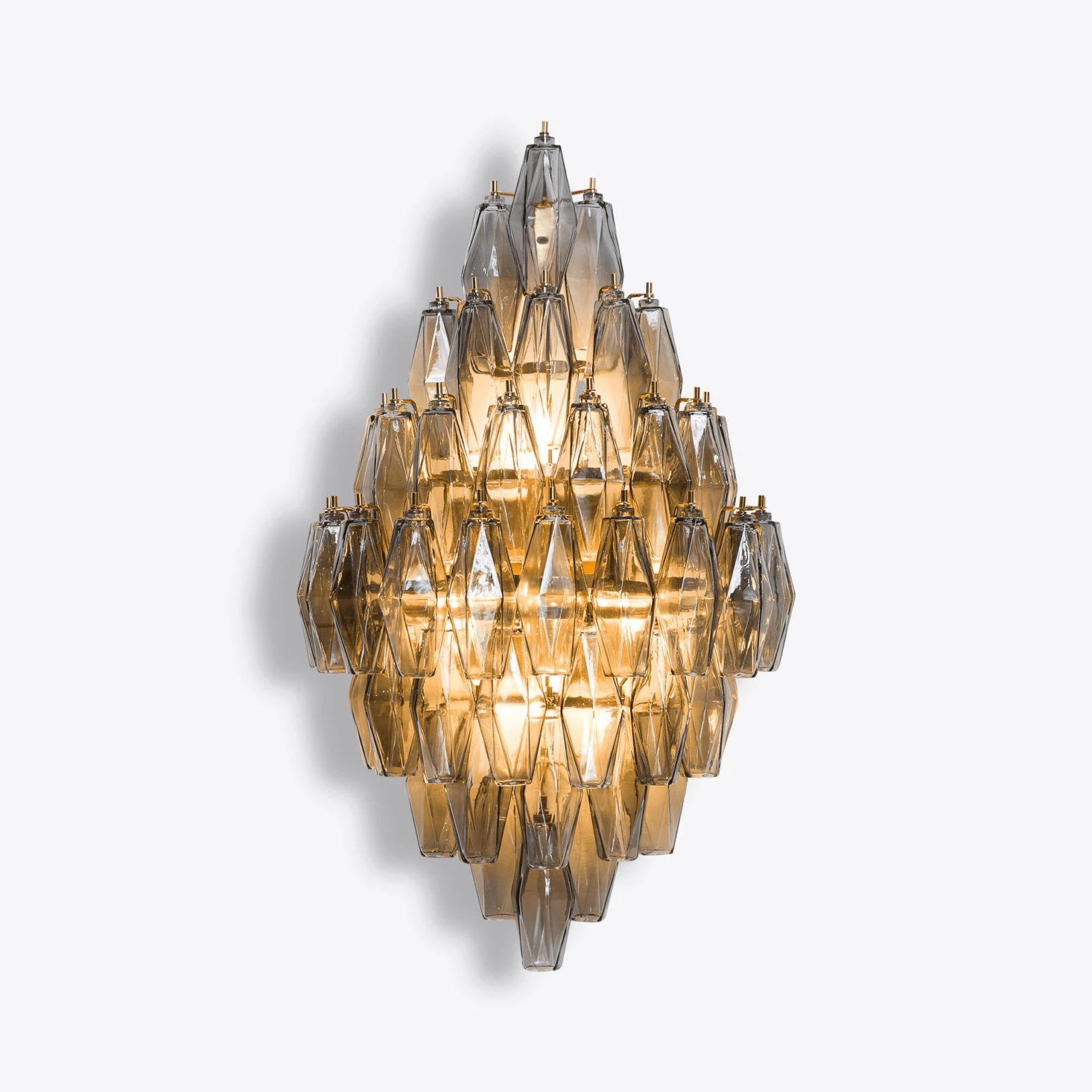 Aurora Wall Light Amber Diamond Polyhedron Vintage - Neutralighting