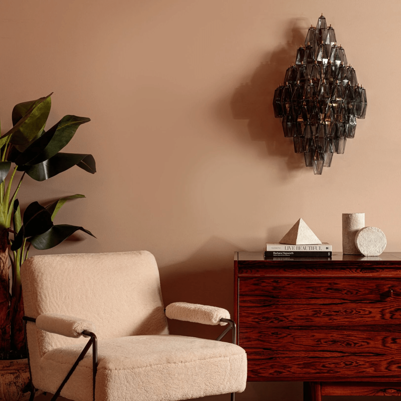 Aurora Wall Light Amber Diamond Polyhedron Vintage - Neutralighting