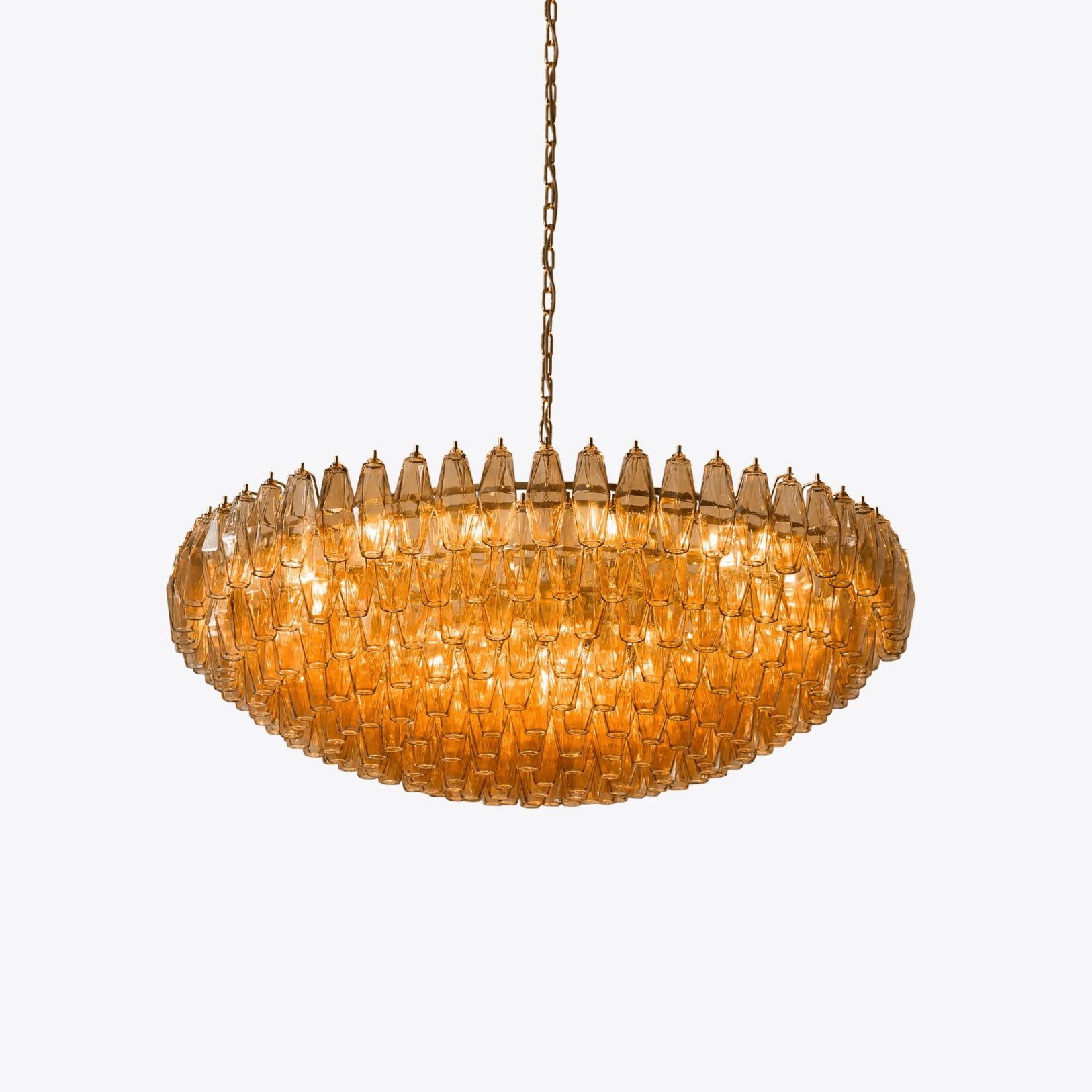 Aurora Chandelier Tiered Amber Glass Vintage - Neutralighting