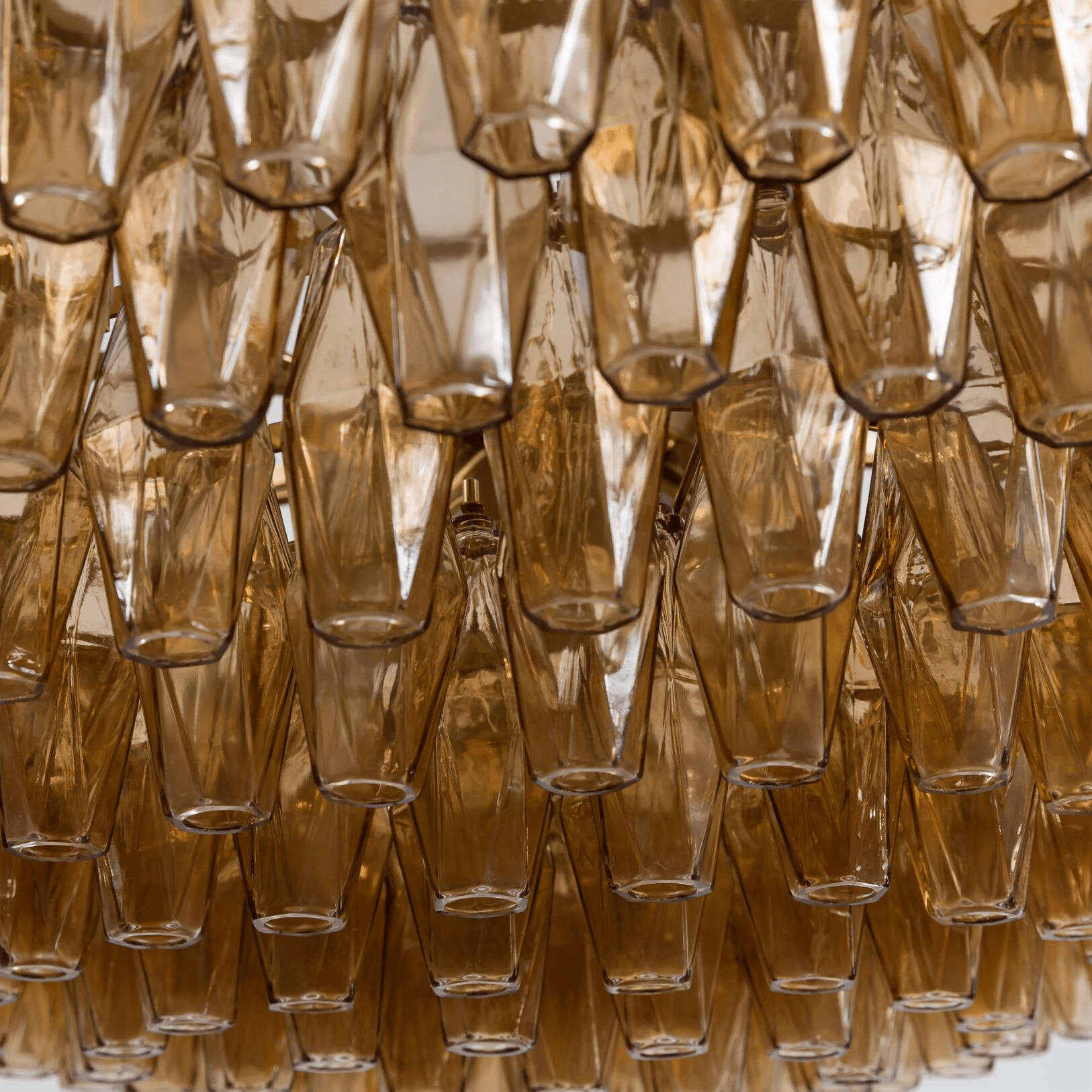 Aurora Chandelier Tiered Amber Glass Vintage - Neutralighting