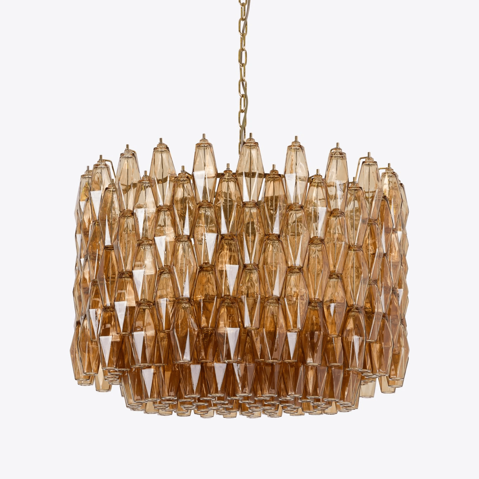 Aurora Chandelier Drum Amber Glass Elegant - Neutralighting