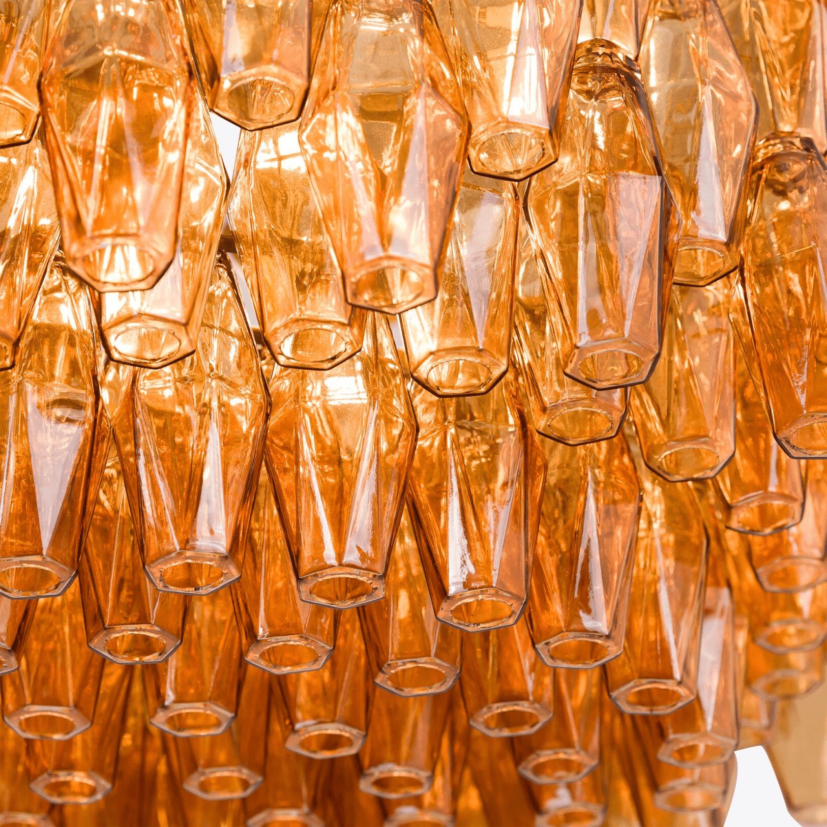 Aurora Chandelier Drum Amber Glass Elegant - Neutralighting