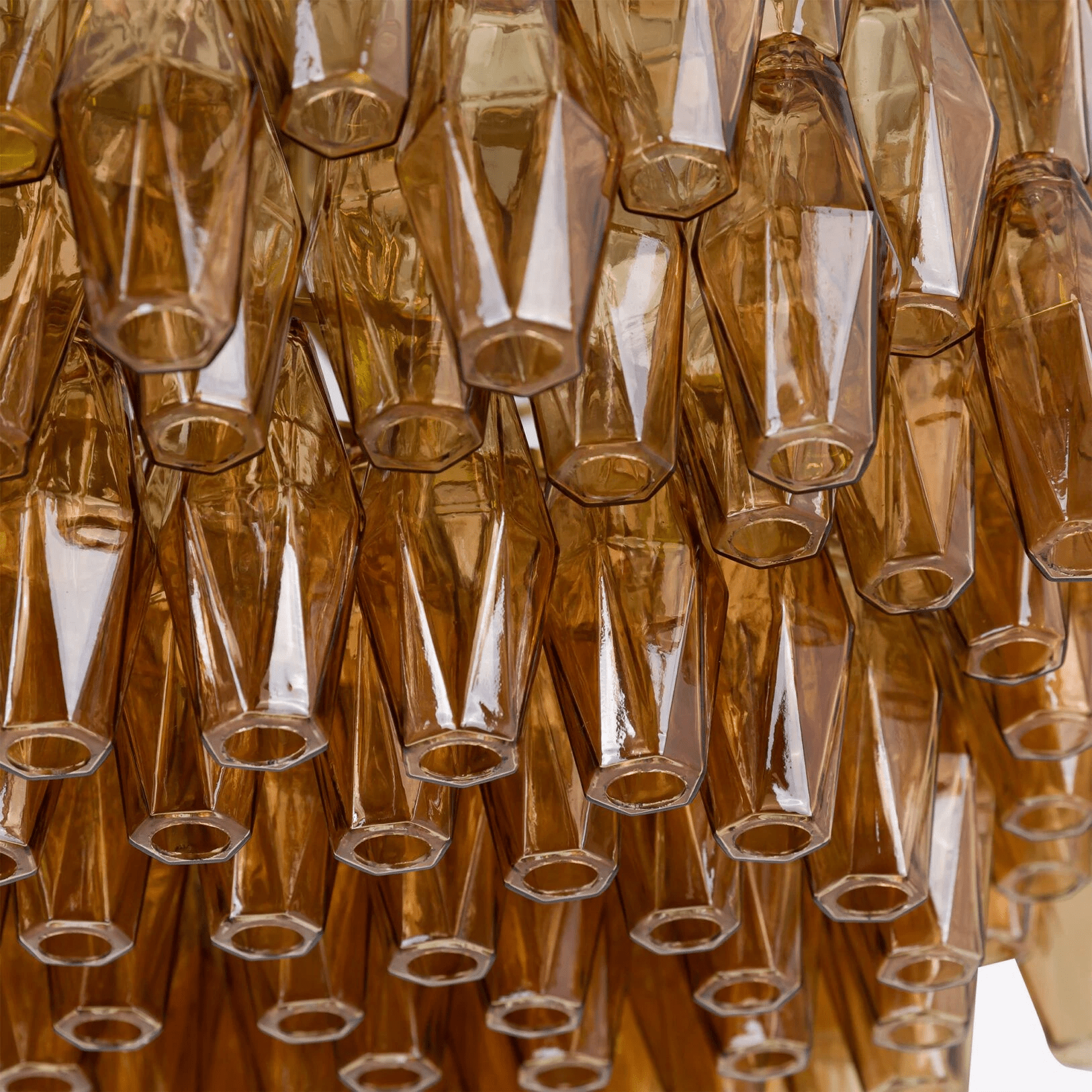 Aurora Chandelier Drum Amber Glass Elegant - Neutralighting