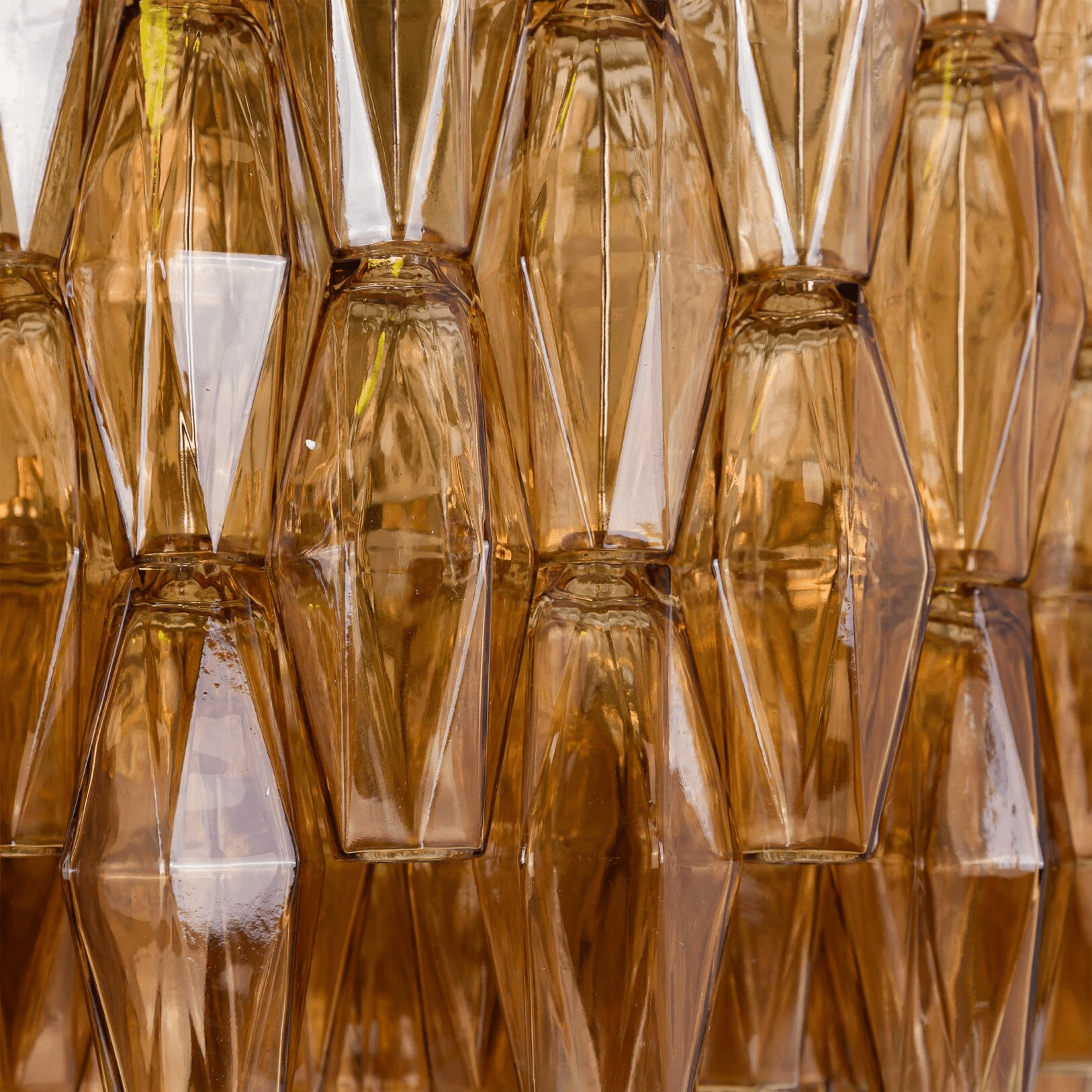 Aurora Chandelier Drum Amber Glass Elegant - Neutralighting