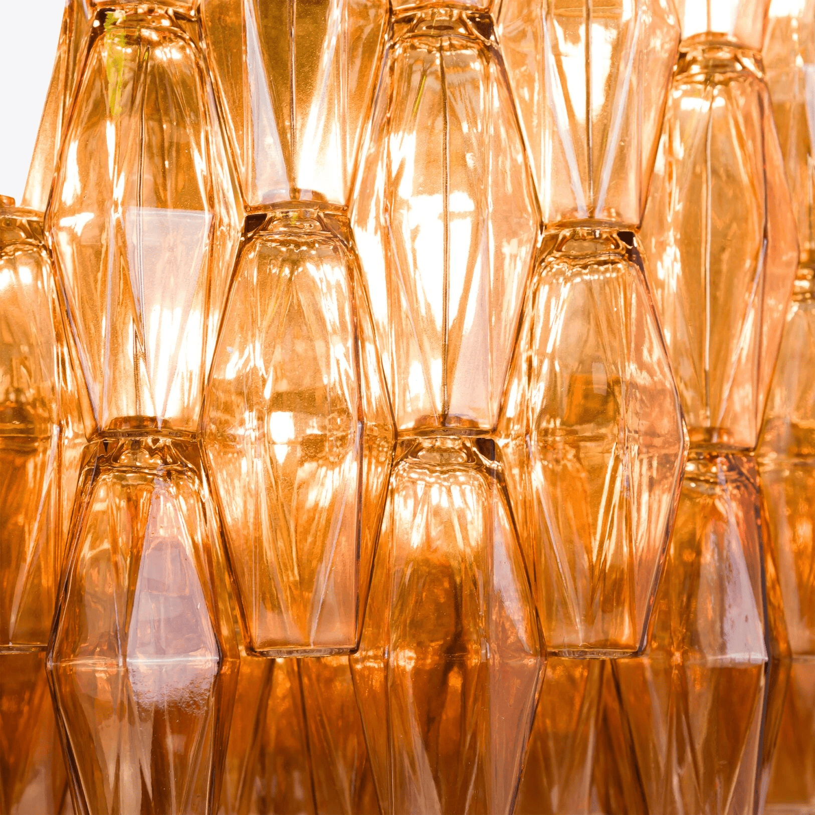 Aurora Chandelier Drum Amber Glass Elegant - Neutralighting