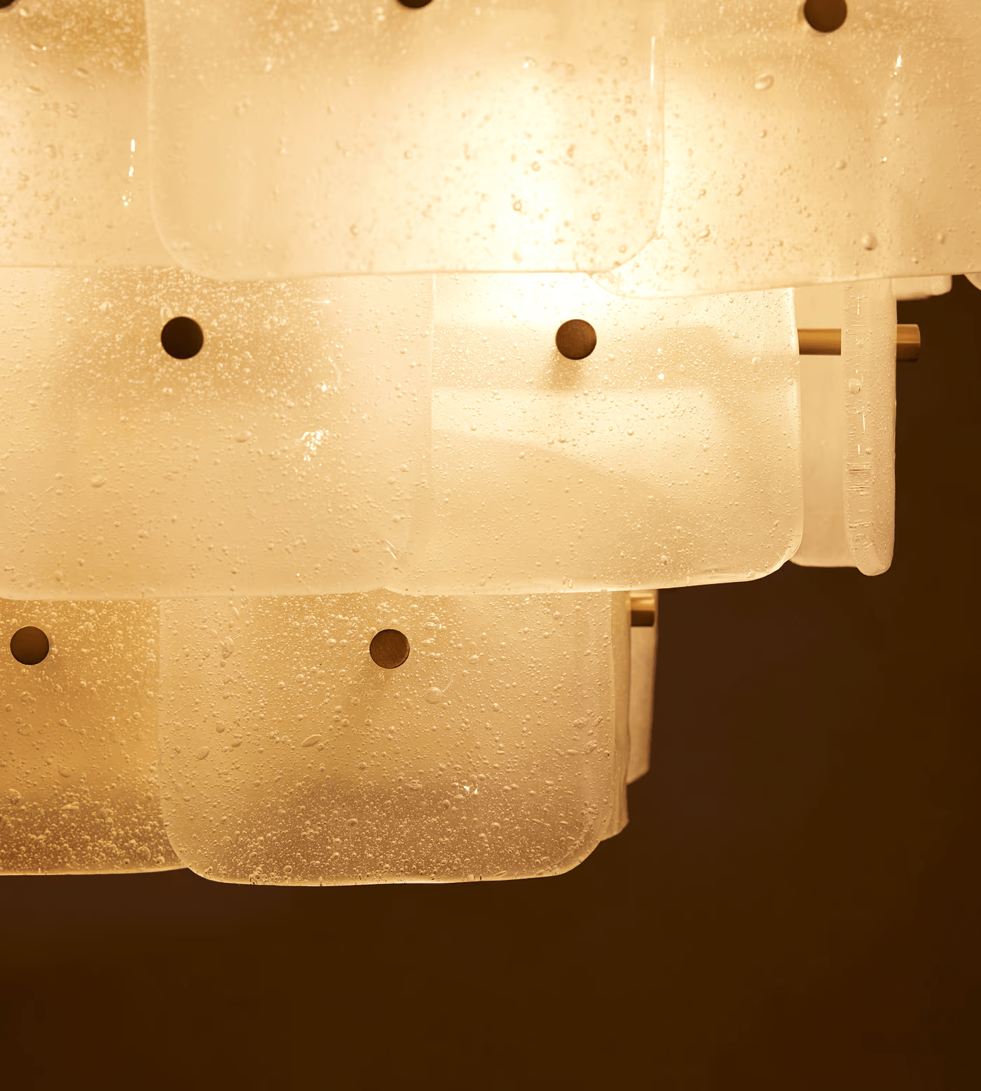 Aurora Chandelier White Frosted Glass Geometric Tiered - Neutralighting