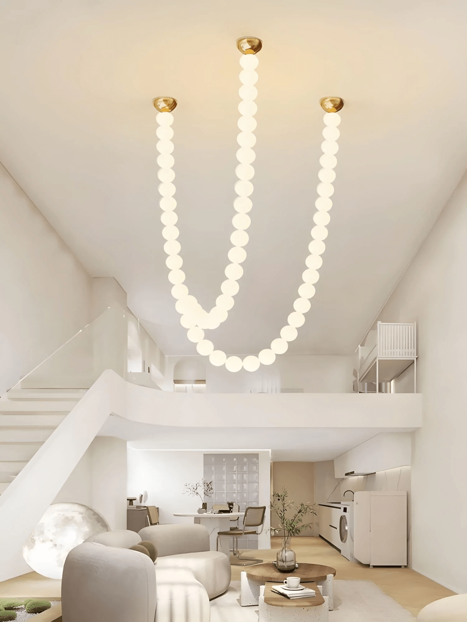 Pearl Kaskaden-Kronleuchter aus Glasperlen-Letslighting