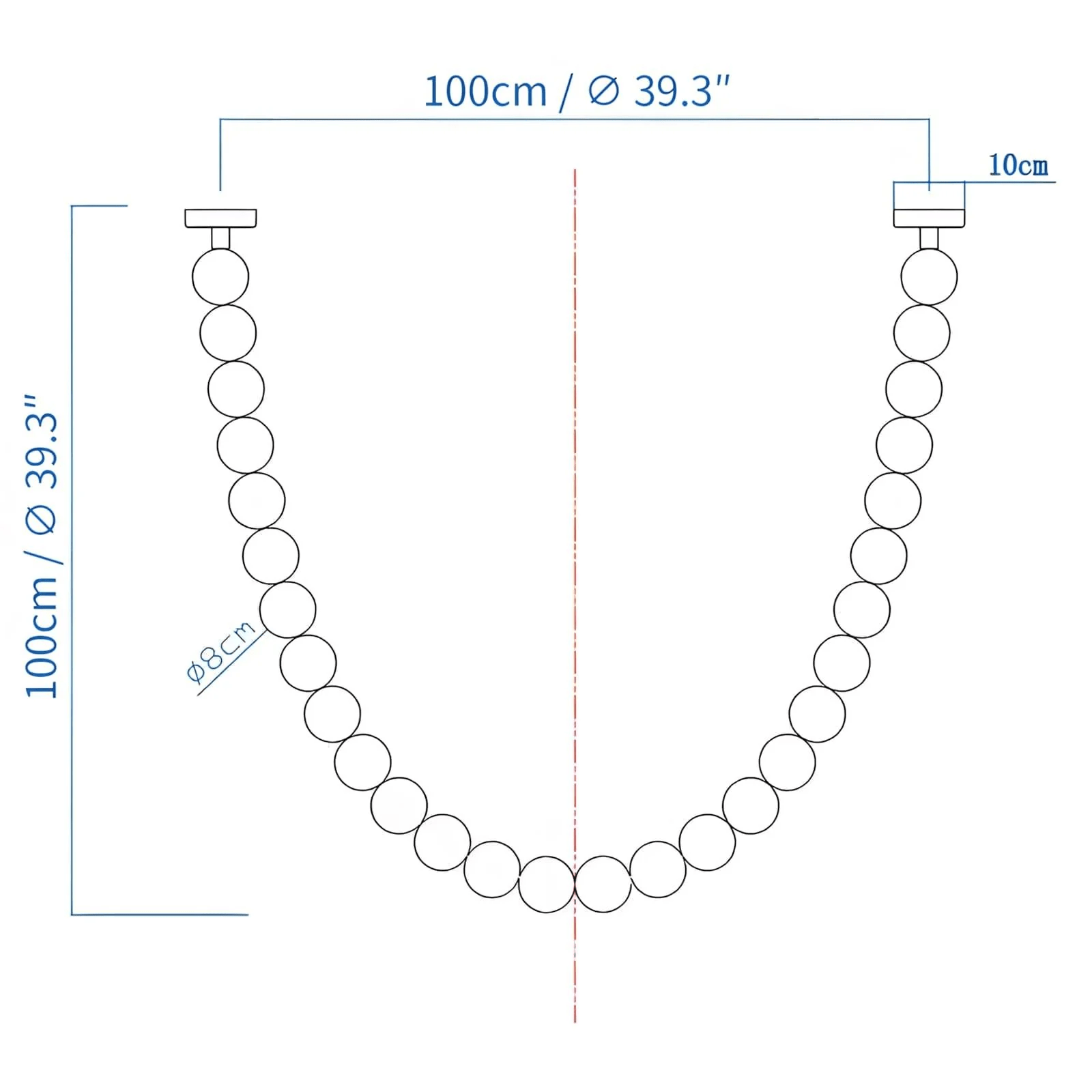 Pearl Kaskaden-Kronleuchter aus Glasperlen-Letslighting