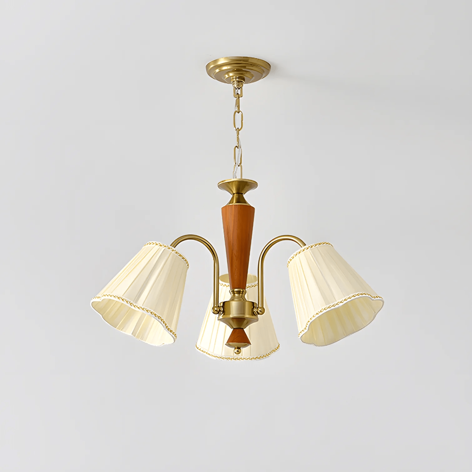 Elijh Vintage Stoff-Kronleuchter-Letslighting