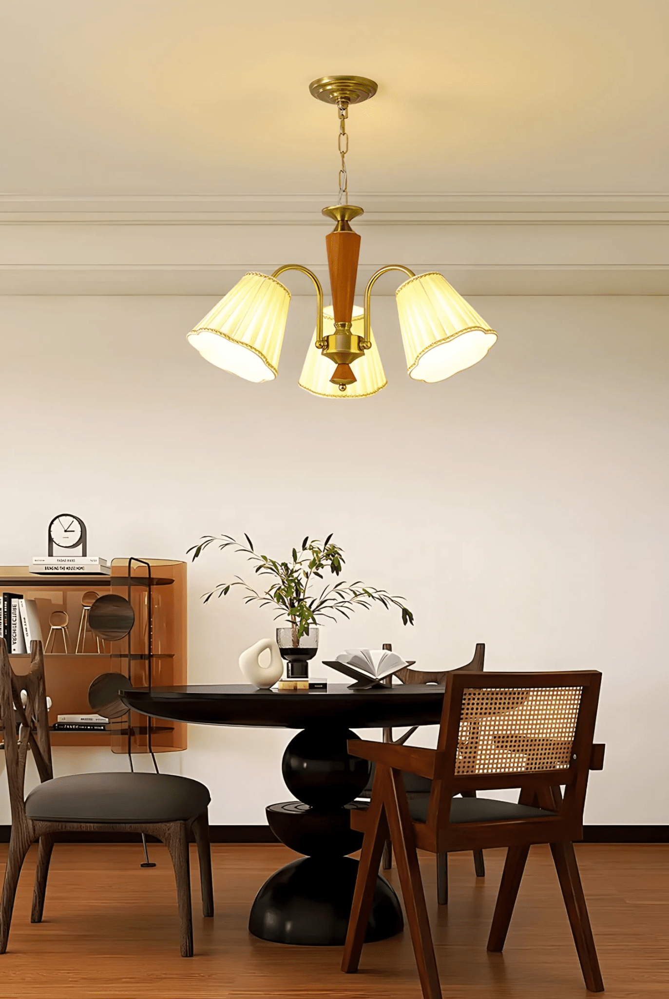 Elijh Vintage Stoff-Kronleuchter-Letslighting