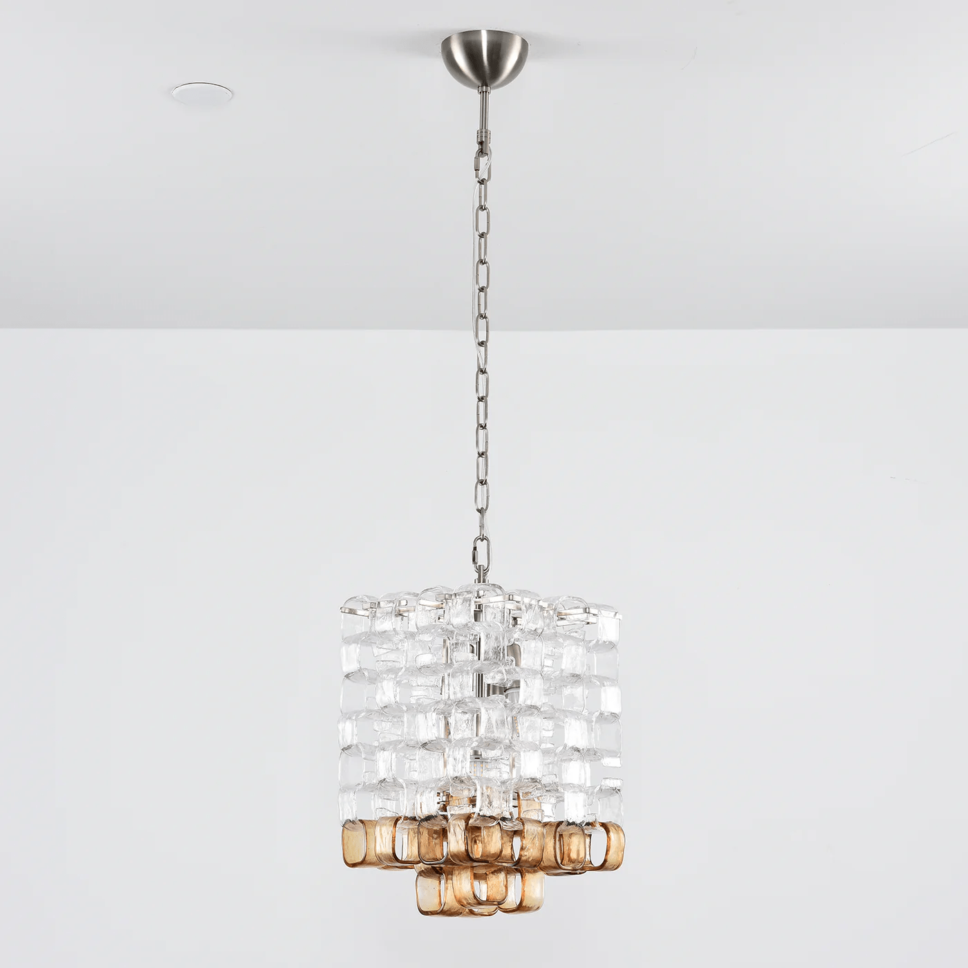 Aurora Chandelier Murano Glass Interlocking Geometric - Blowlighting
