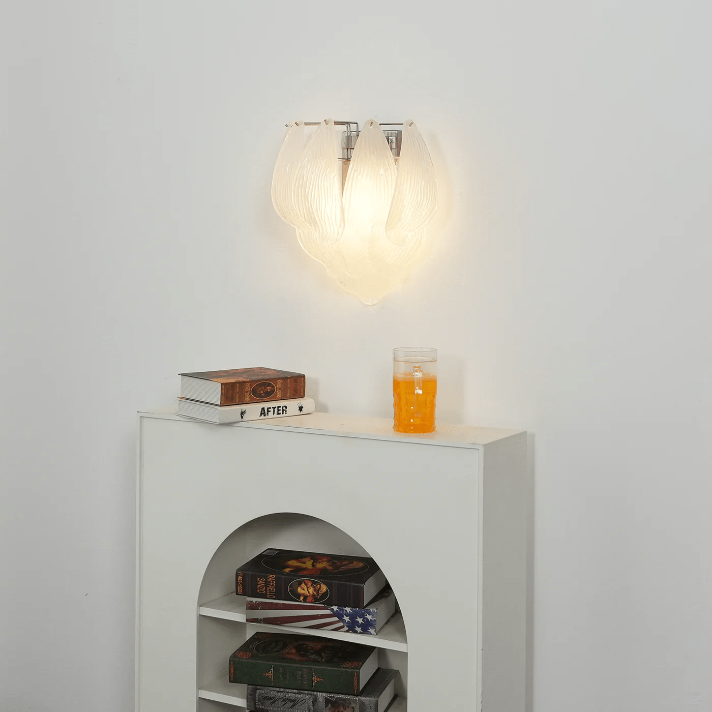 Aurora Wall Lamp Murano Glass Petal Frosted Cascading - Neutralighting