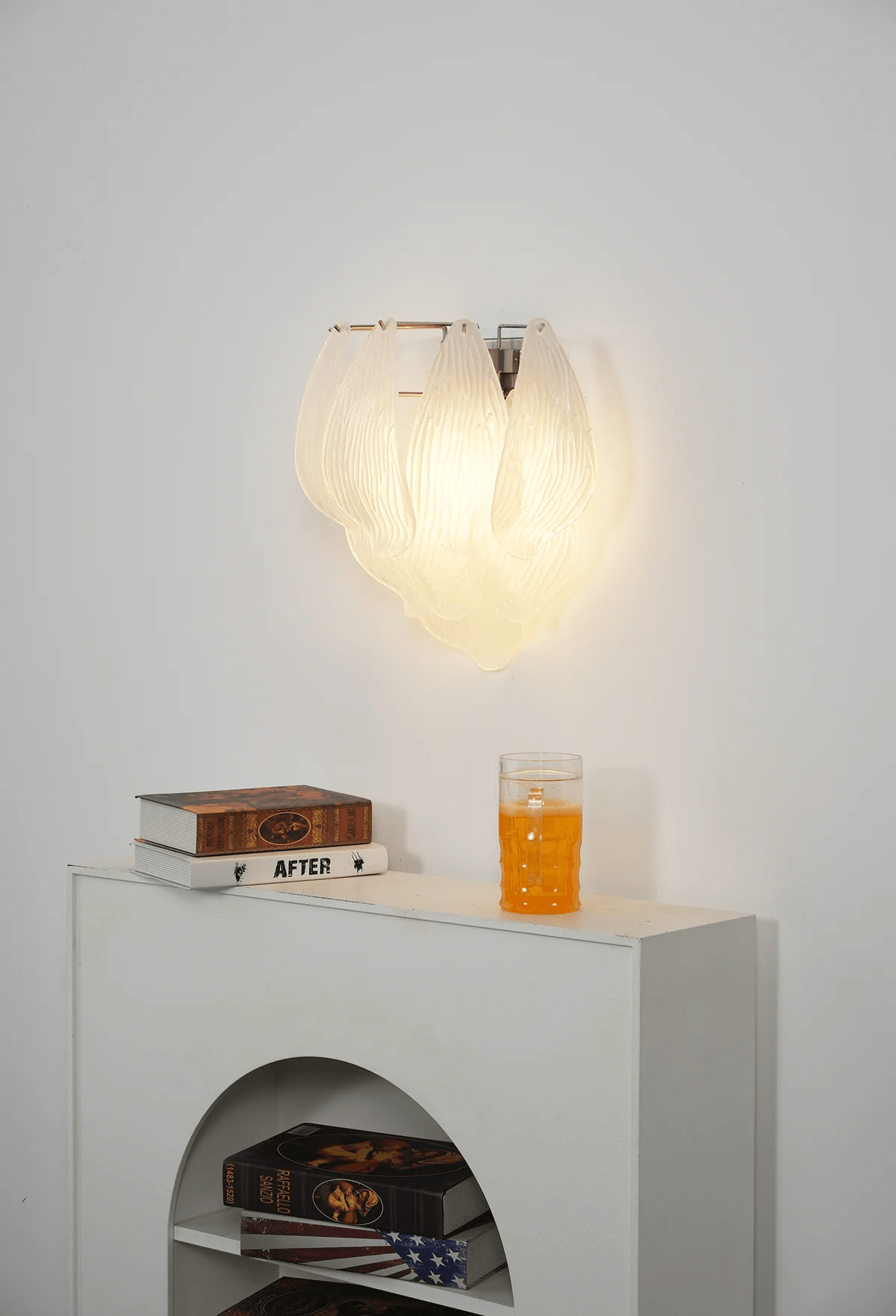 Aurora Wall Lamp Murano Glass Petal Frosted Cascading - Neutralighting