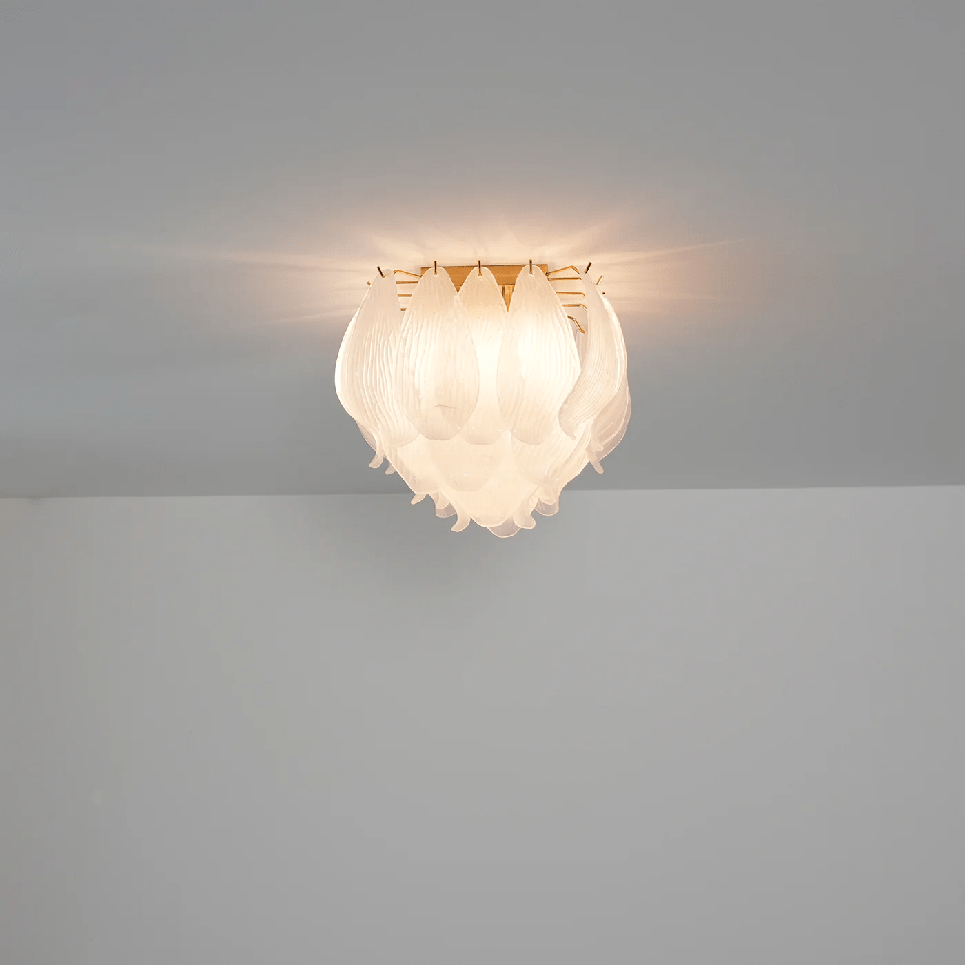 Aurora Ceiling Lamp Murano Petal Hand-Blown Glass Flushmount - Neutralighting