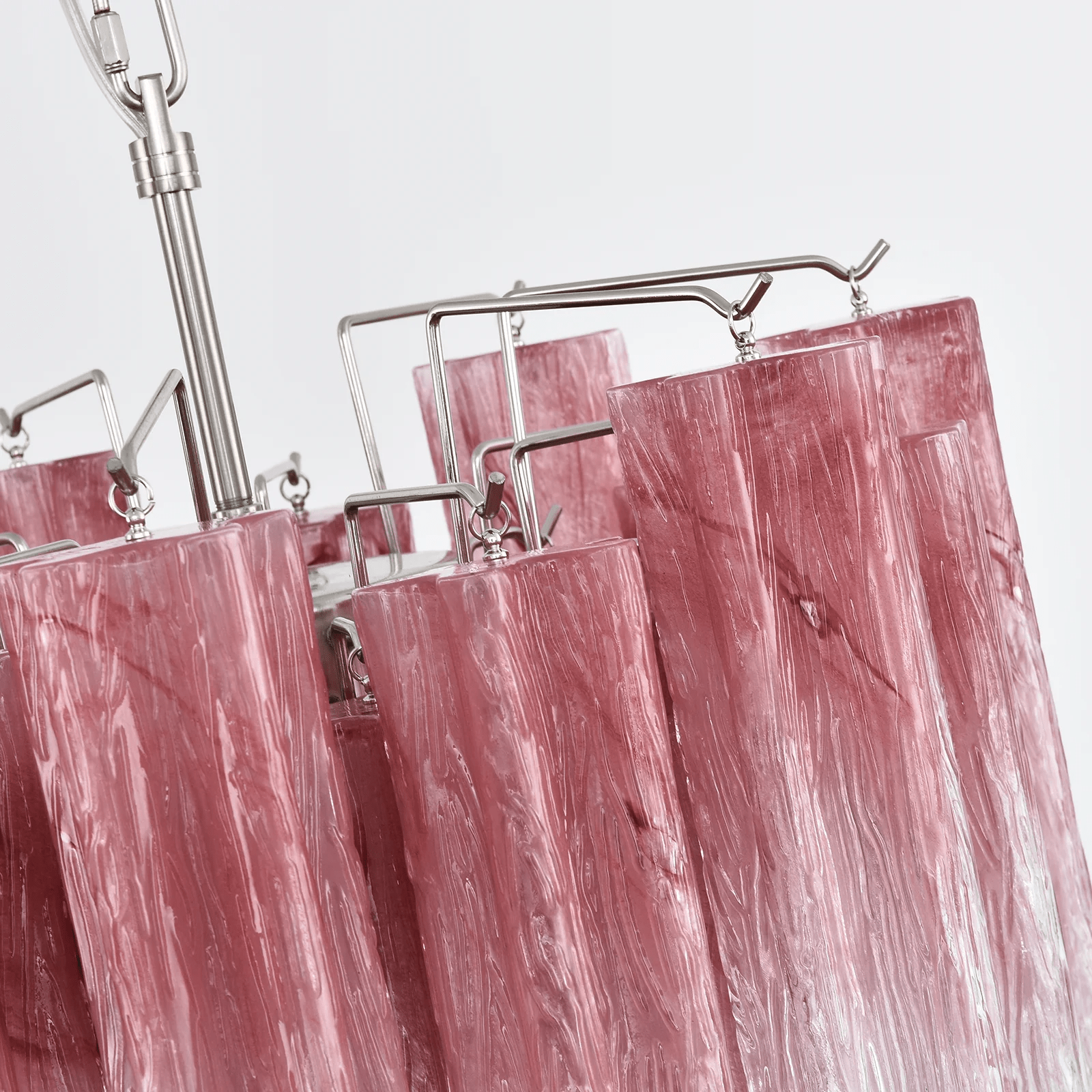 Aurora Chandelier Rose Gradient Murano Glass Tiered - Neutralighting