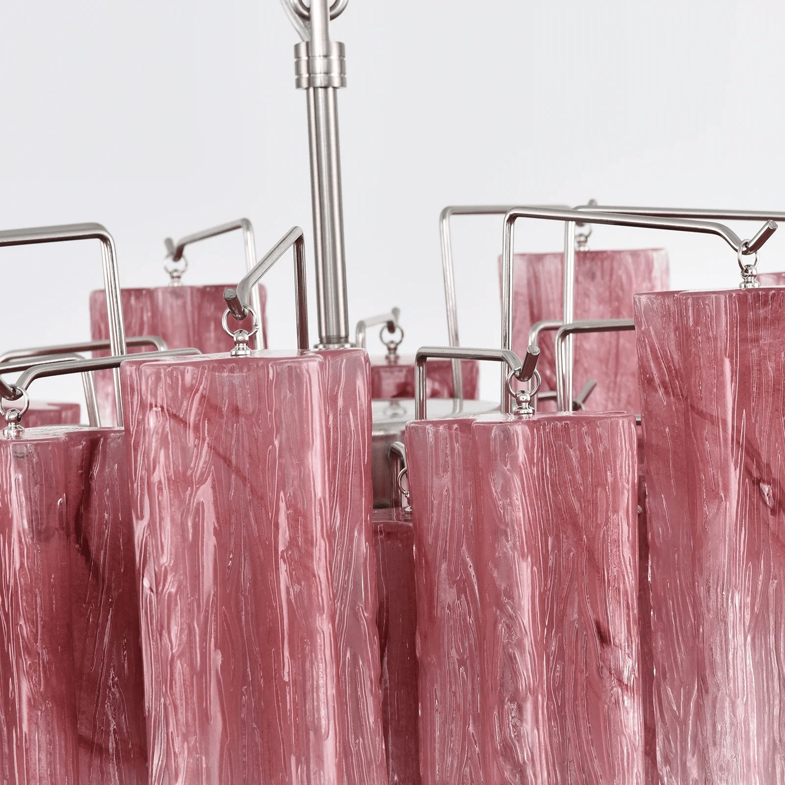 Aurora Chandelier Rose Gradient Murano Glass Tiered - Neutralighting