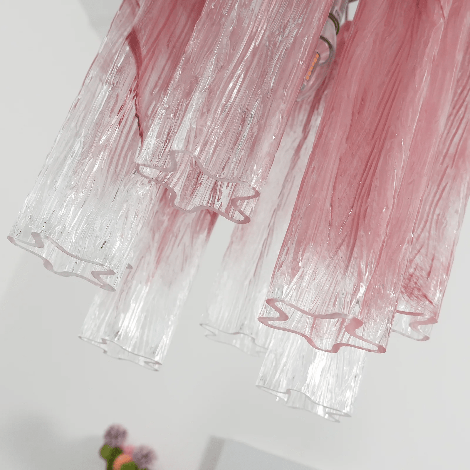 Aurora Chandelier Pink Gradient Murano Glass - Neutralighting