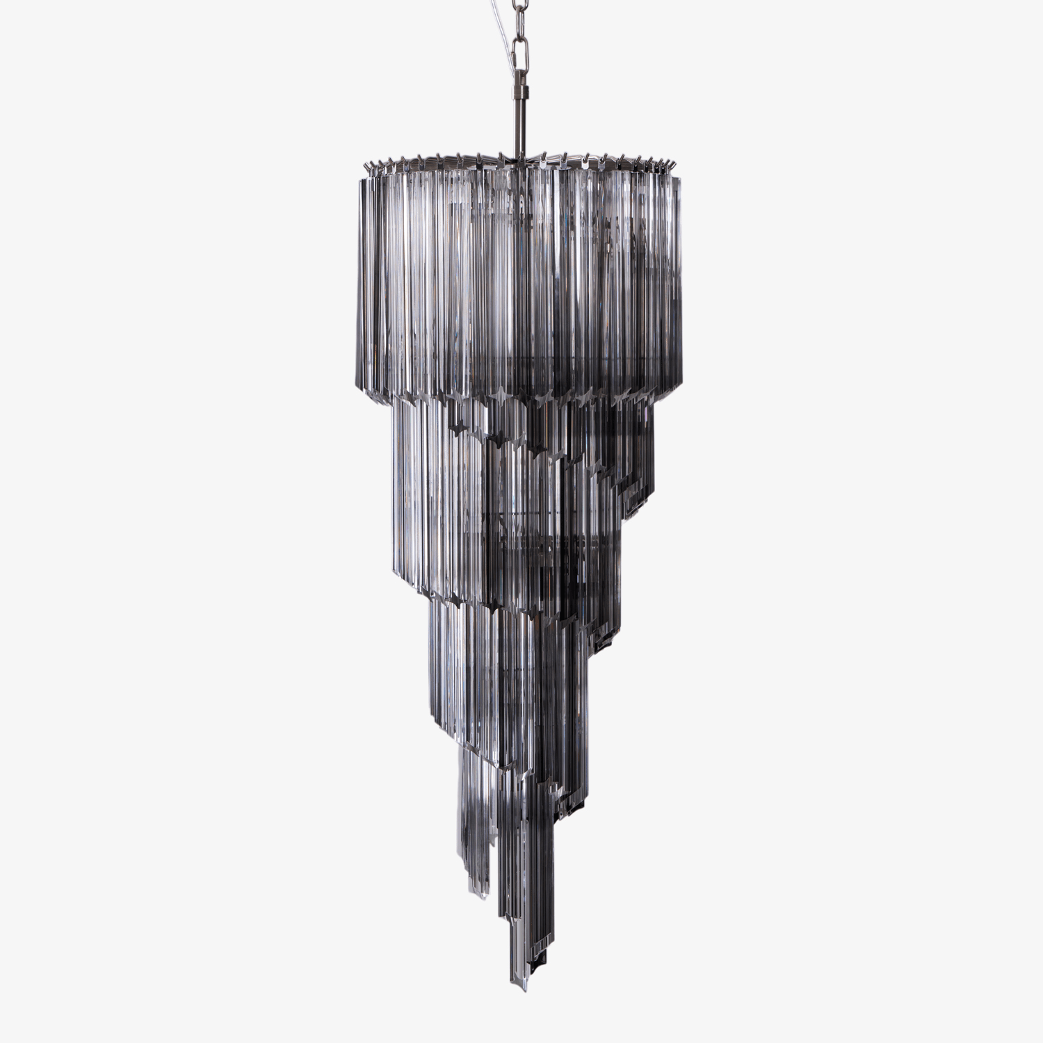 Aurora Chandelier Smoked Glass Spiral - Neutralighting