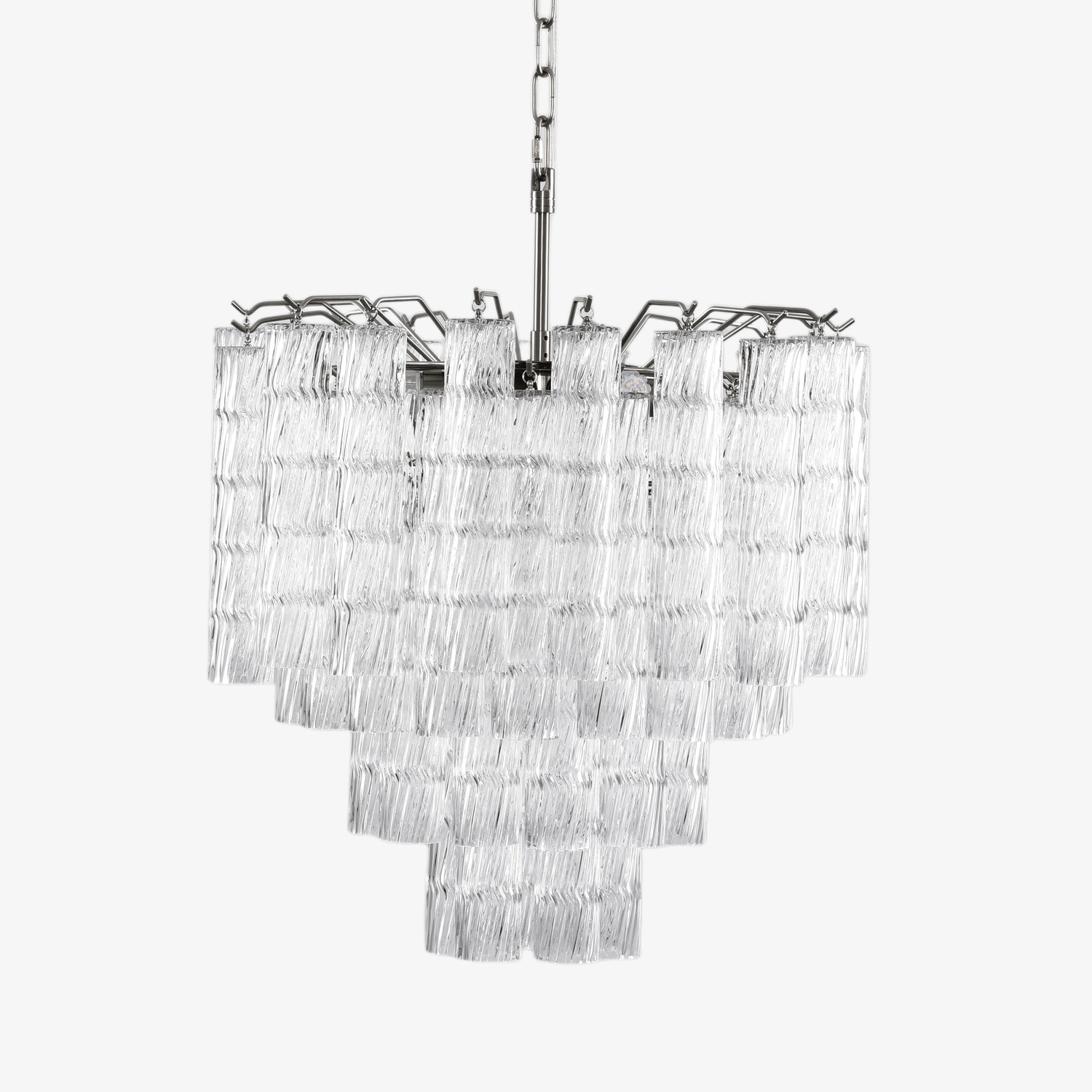 Aurora Chandelier Murano Glass Tiered Cascading Waves - Neutralighting