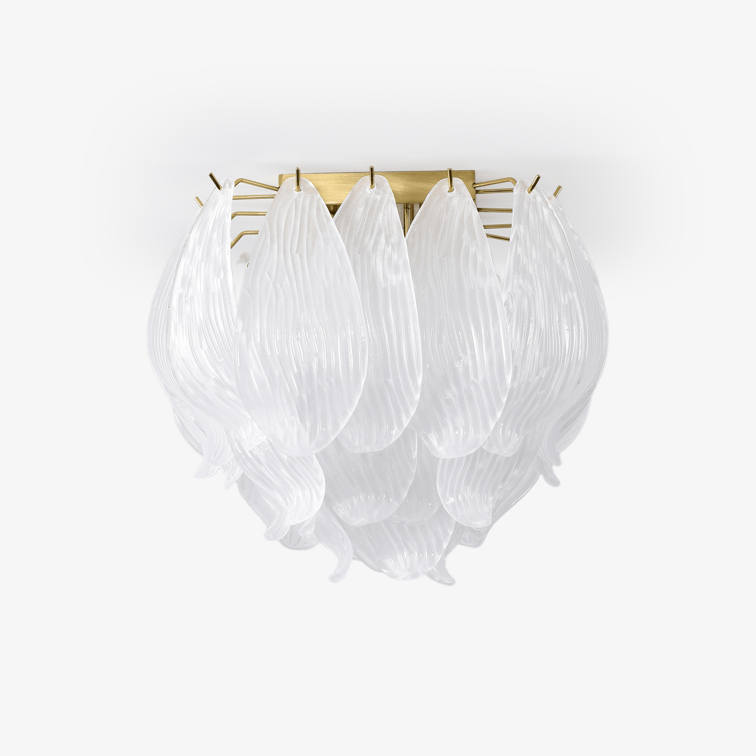 Aurora Ceiling Lamp Murano Petal Hand-Blown Glass Flushmount - Neutralighting