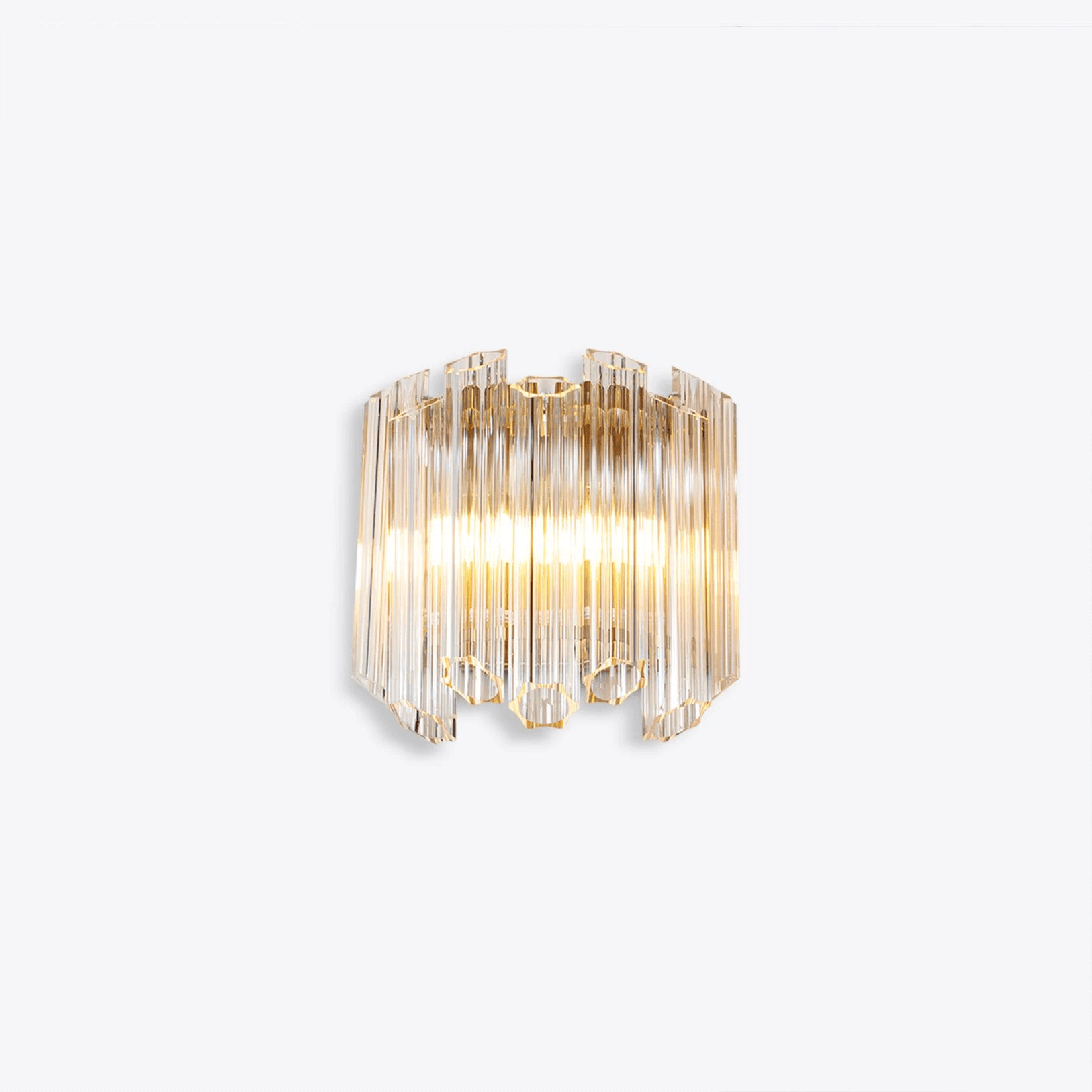 Aurora Wall Lamp Clear Murano Glass Tube Cascade - Neutralighting
