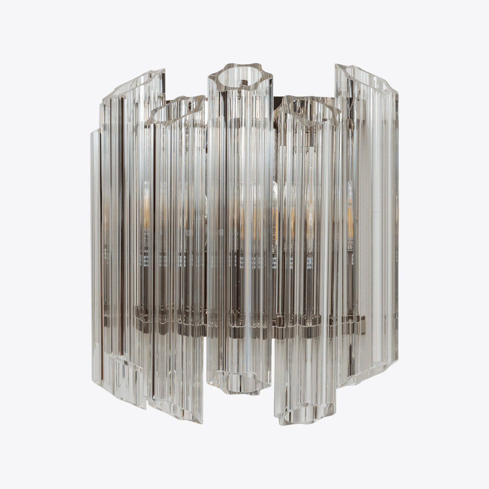 Aurora Wall Lamp Clear Murano Glass Tube Cascade - Neutralighting
