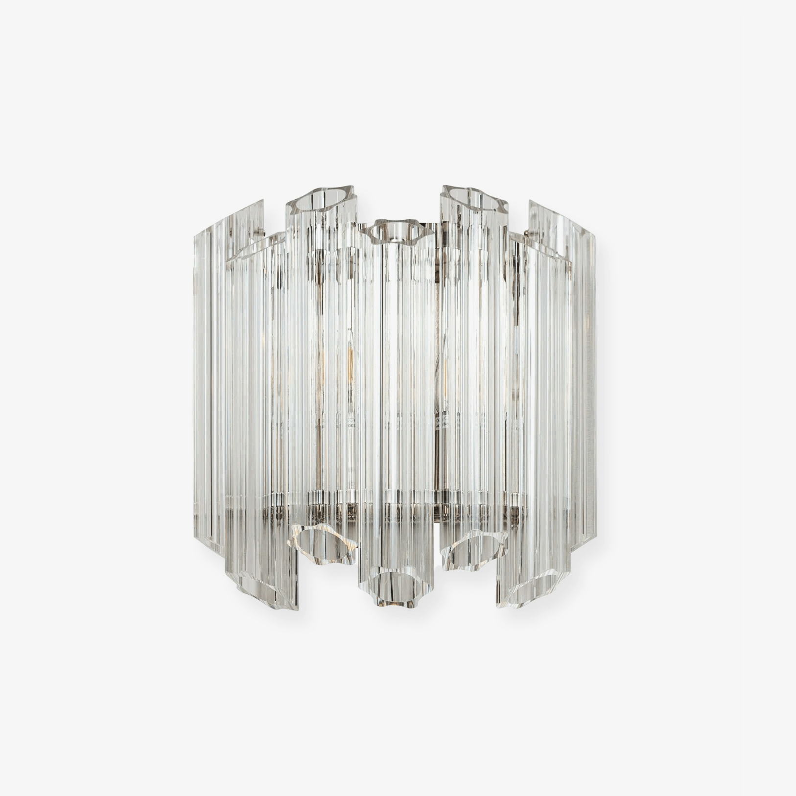 Aurora Wall Lamp Clear Murano Glass Tube Cascade - Neutralighting