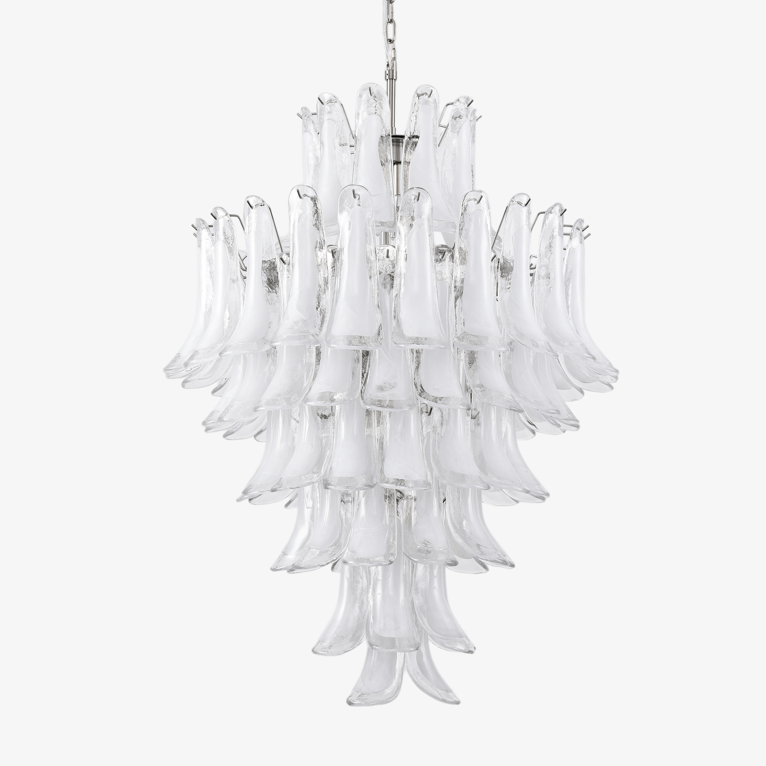 Aurora Chandelier White Cloud Glass Petals - Neutralighting