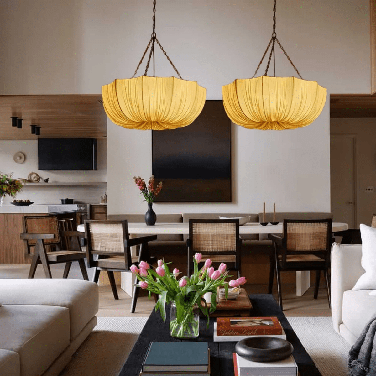 Aurelia Vintage Stoff Pendelleuchte Lampe-Letslighting